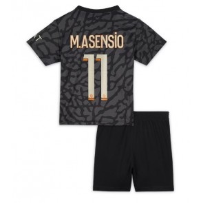 Paris Saint-Germain Marco Asensio #11 Dětské Alternativní dres komplet 2023-24 Krátký Rukáv (+ trenýrky)